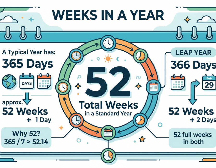 how many weeks in a year